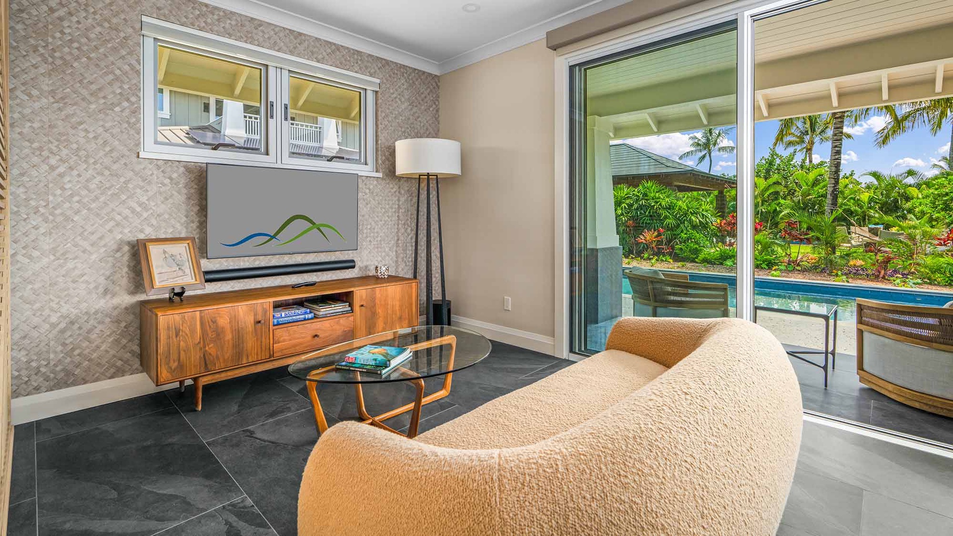 Kukuiula Makai Cottage #33 - Ohana Suite Living Area & Lanai - Parrish Kauai