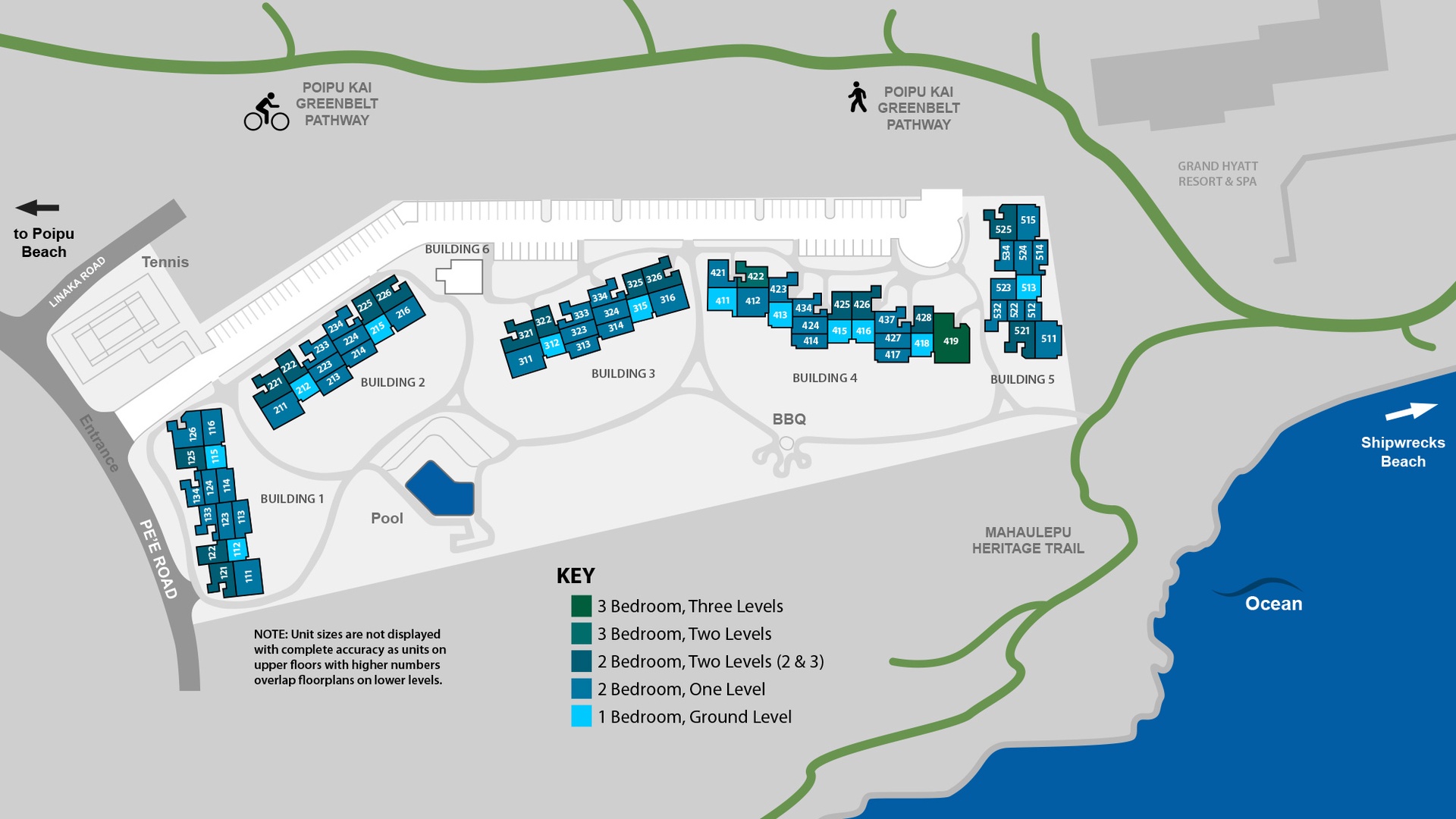 Poipu Sands at Poipu Kai Resort Map - Parrish Kauai
