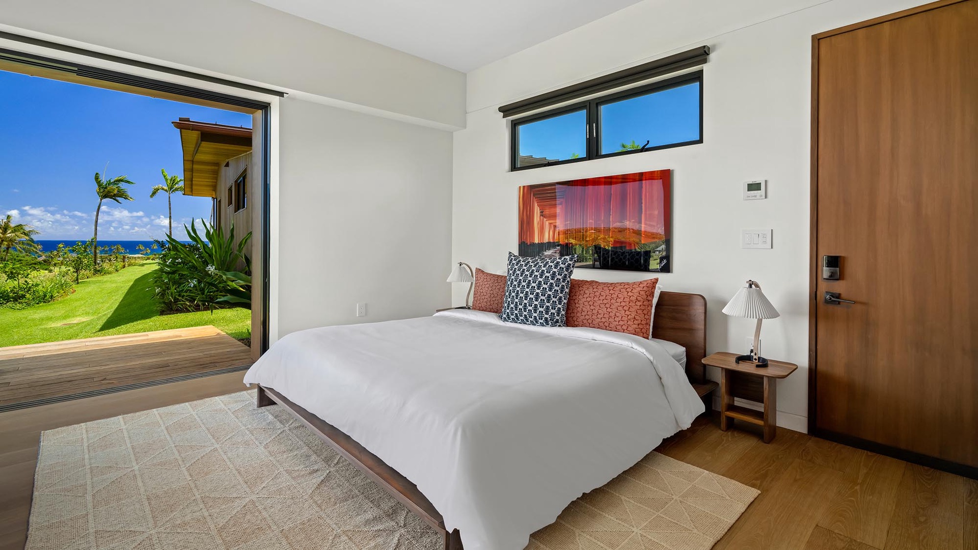 Wake up to stunning ocean views framed by swaying palms, just steps from your bed. Fresh sea breezes and tropical serenity welcome you each morning in this peaceful retreat.