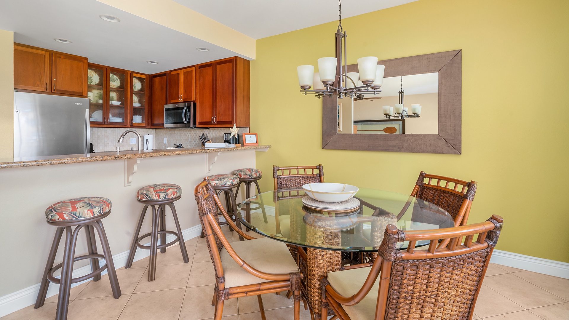 Poipu Sands at Poipu Kai Resort #215 - Dining Room & Breakfast Bar - Parrish Kauai