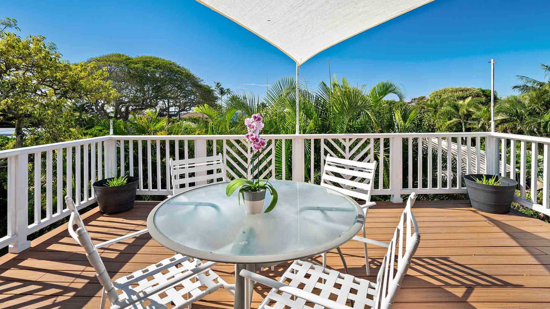 Brennecke Beach Bungalow - Upper Level View Lanai - Parrish Kauai