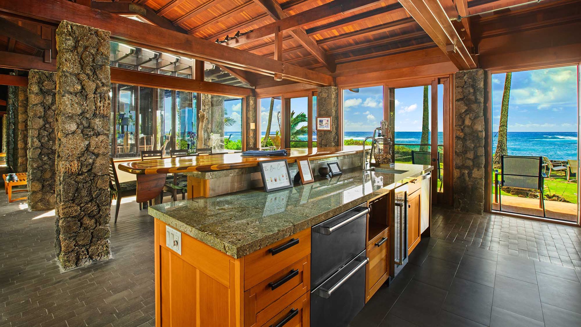 Sunset Makai Hale at Poipu - Bar & Dining Room - Parrish Kauai