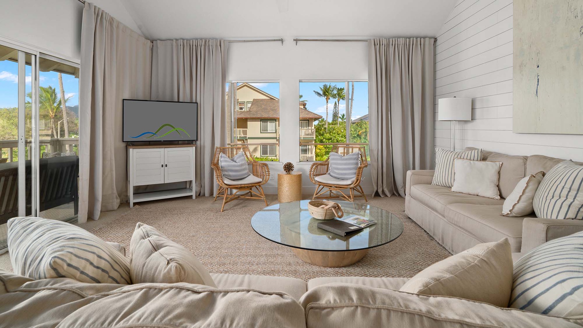 Regency at Poipu Kai #123 - Mountain View Living Room - Parrish Kauai