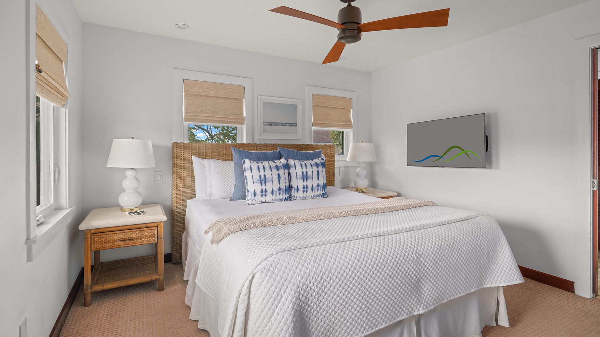 Kolepa Hale at Wainani - Third Guest Bedroom - Parrish Kauai