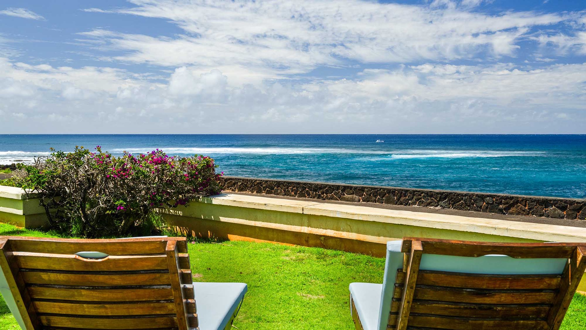 Hale Nani at Koloa Landing - Oceanfront Lounging Lawn View - Parrish Kauai