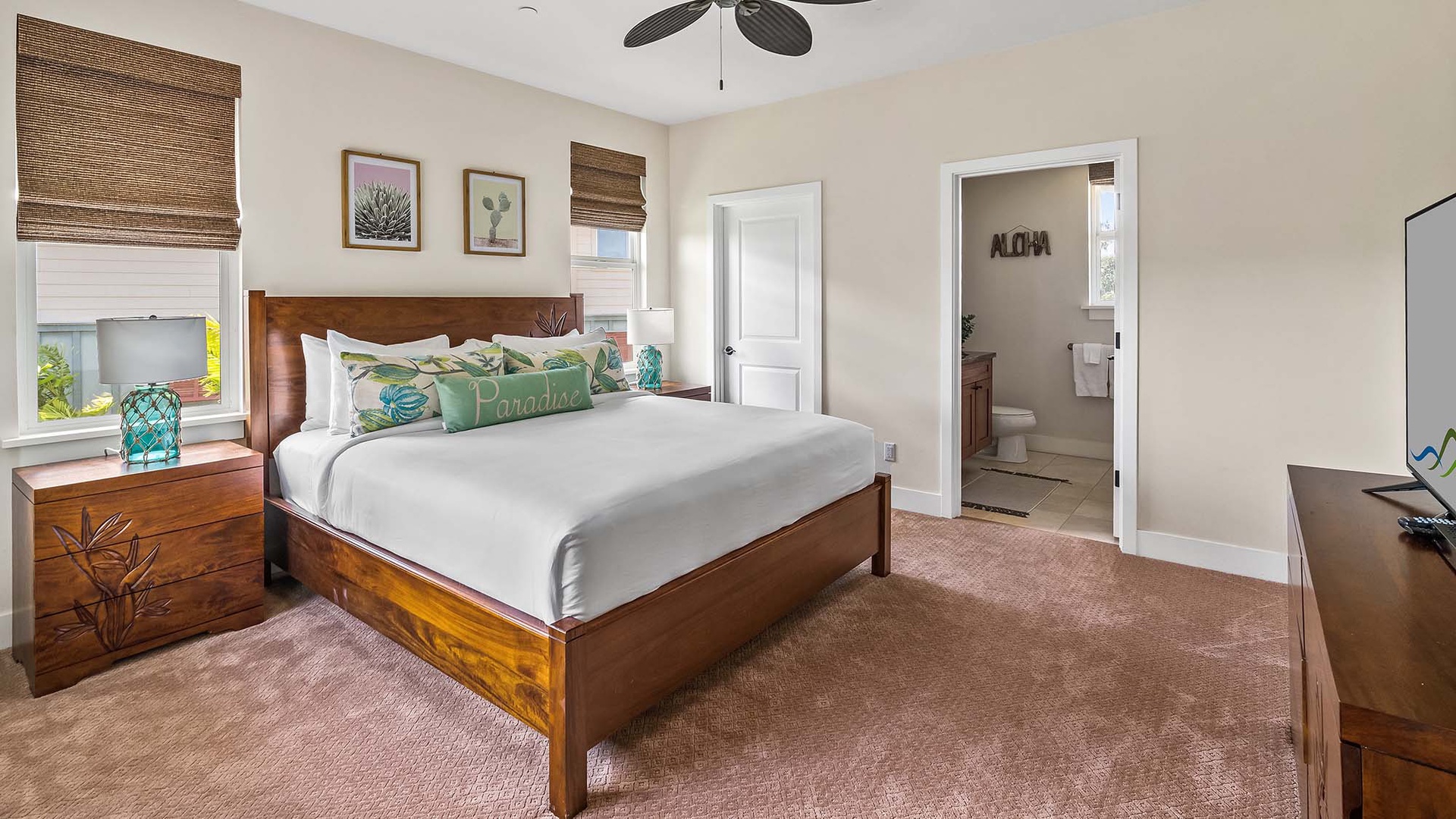 Pili Mai Resort at Poipu #13L - Second Guest Bedroom Suite & Bath - Parrish Kauai