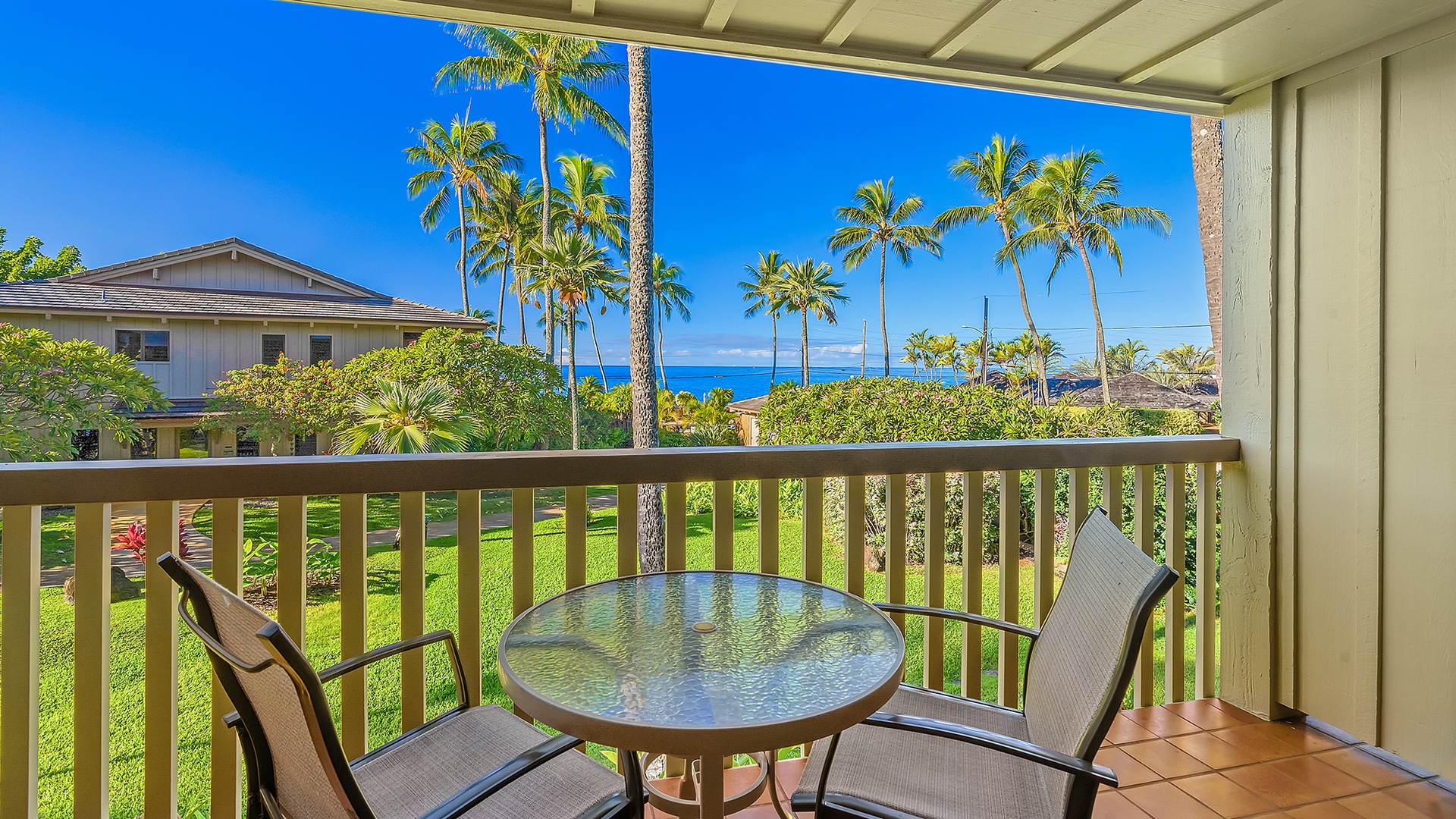 Nihi Kai Villas at Poipu #401 - Ocean View Dining Lanai - Parrish Kauai
