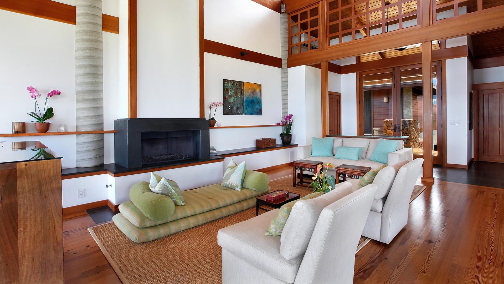 Hale Makai - Oceanfront Living Room - Parrish Kauai