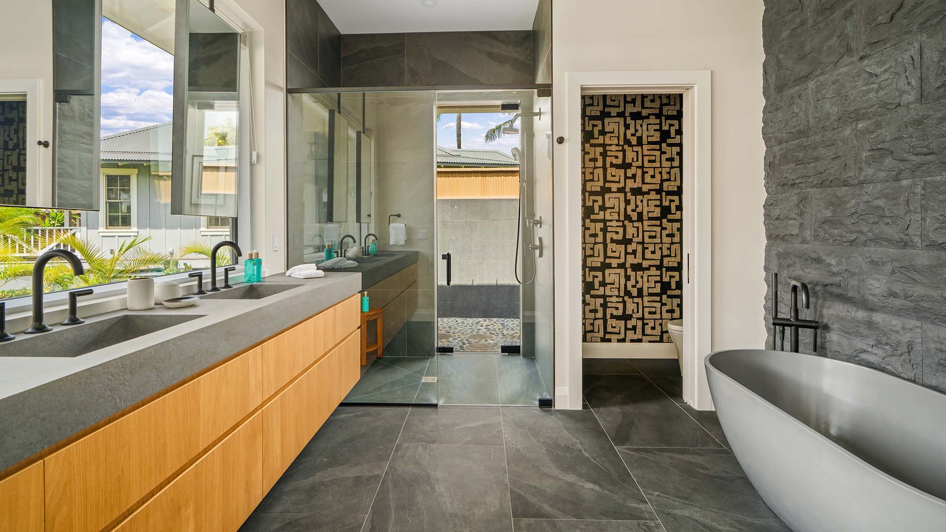 Kukuiula Makai Cottage #33 - Lower Level Primary Suite Bath - Parrish Kauai