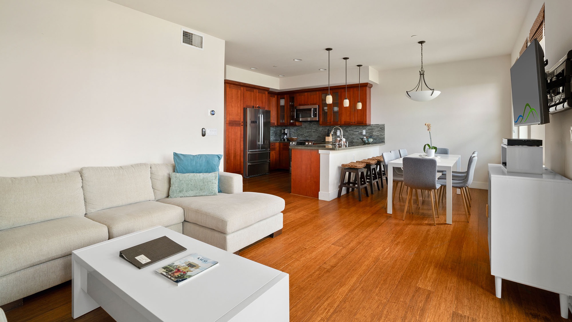 Pili Mai Resort at Poipu #03G - Living Great Room - Parrish Kauai