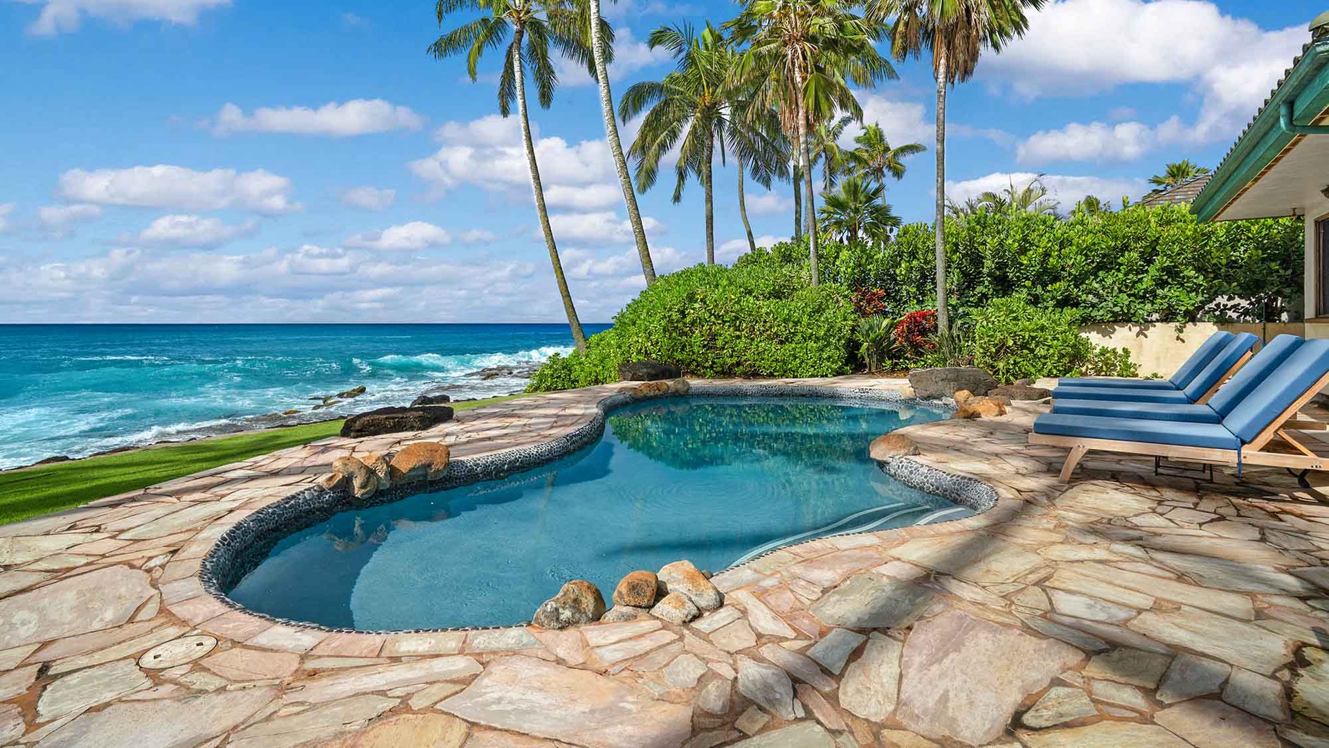 Kauai Kai at Kukuiula Bay - Oceanfront Backyard Swimming Pool Deck - Parrish Kauai