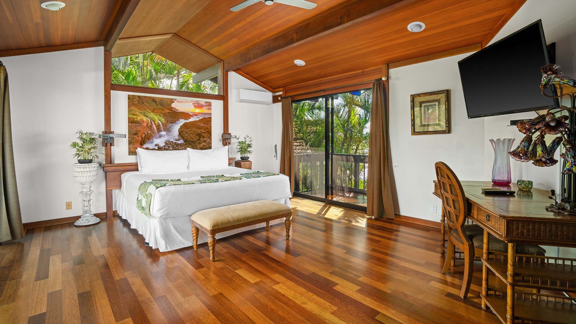 Sunset Makai Hale at Poipu - Upper Level Primary Bedroom Suite - Parrish Kauai