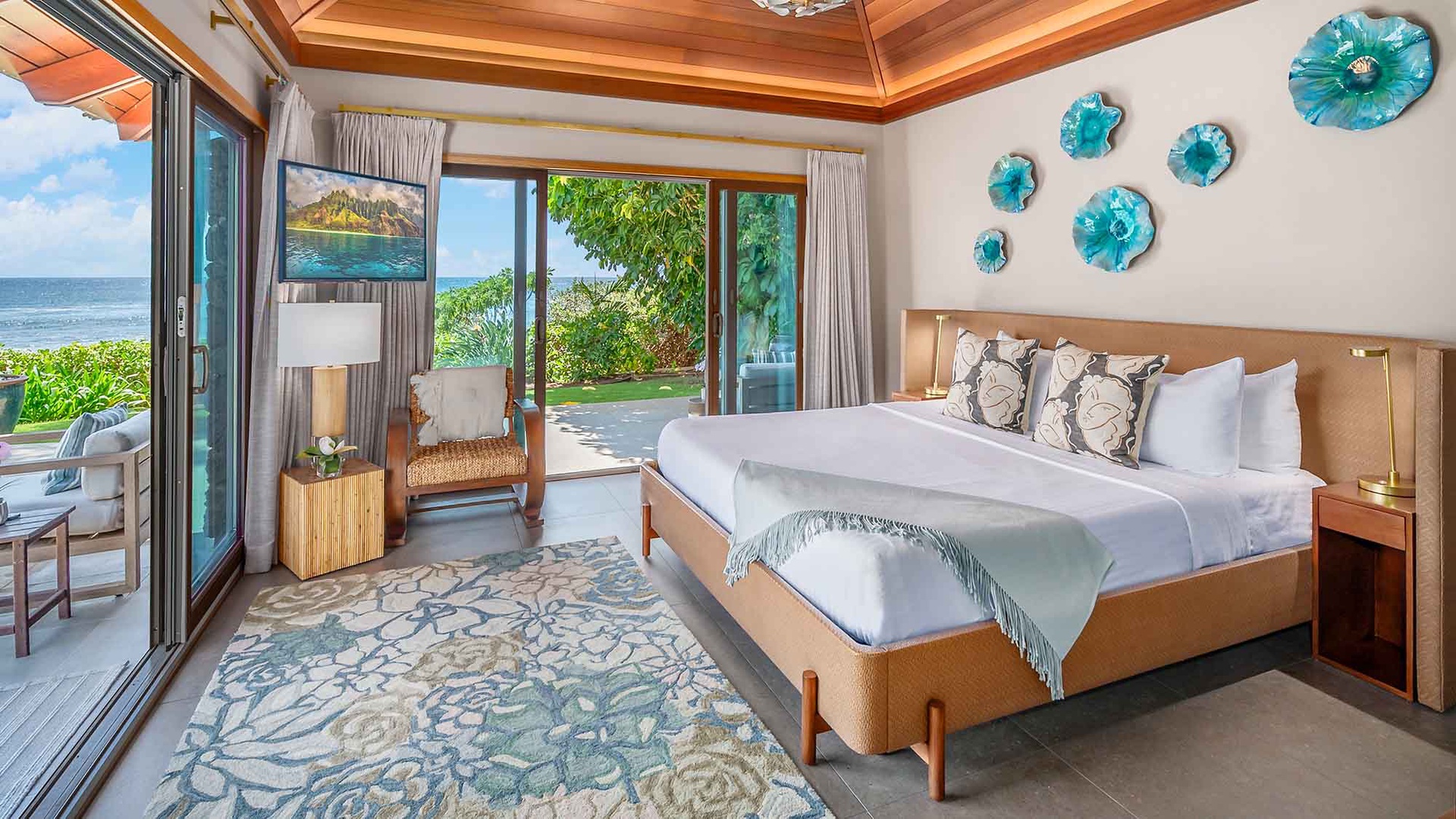 Hale Luana - Ohana Oceanfront Fourth Guest Bedroom - Parrish Kauai
