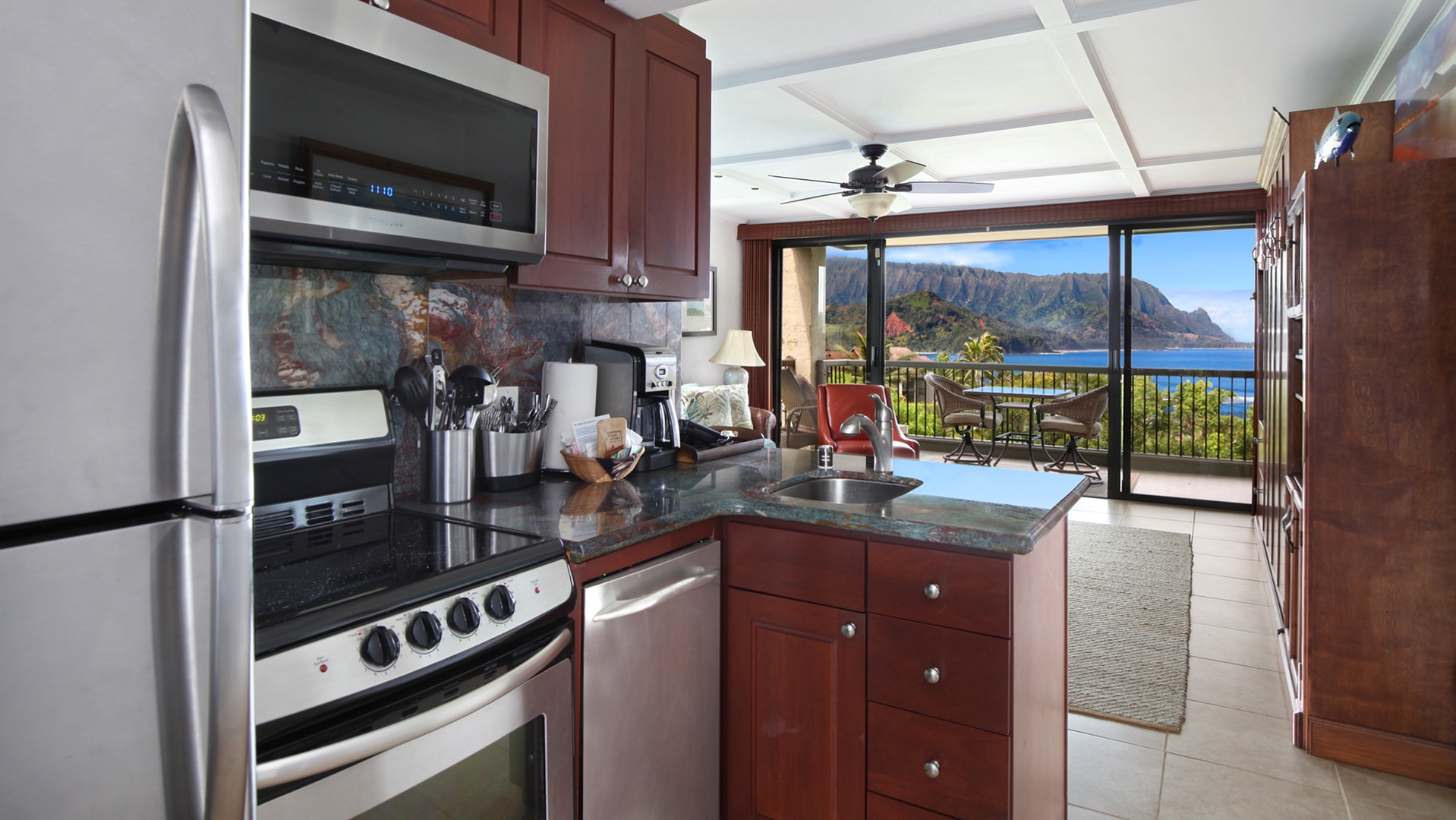 Hanalei Bay Resort #32012 - Ocean View Fully Equipped Kitchen - Parrish Kauai
