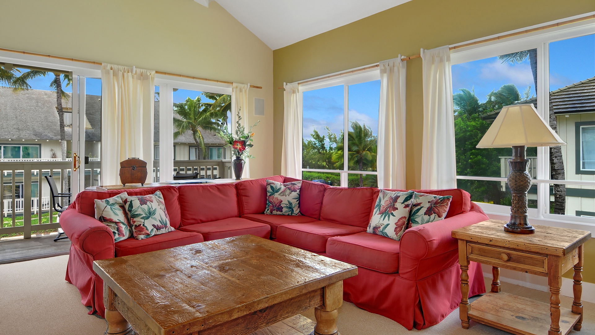 Regency at Poipu Kai #821 - Living Room & Lanai - Parrish Kauai