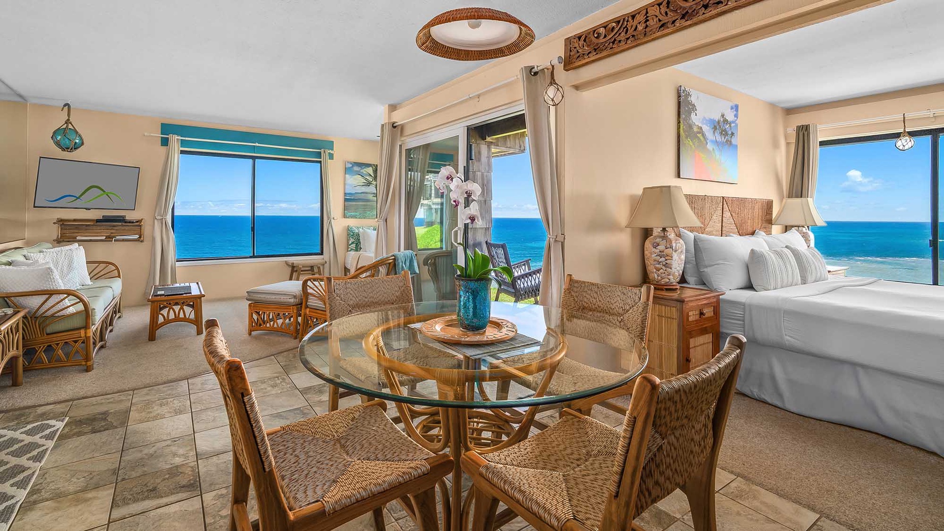 Sealodge at Princeville #E3 - Ocean View Dining Room - Parrish Kauai