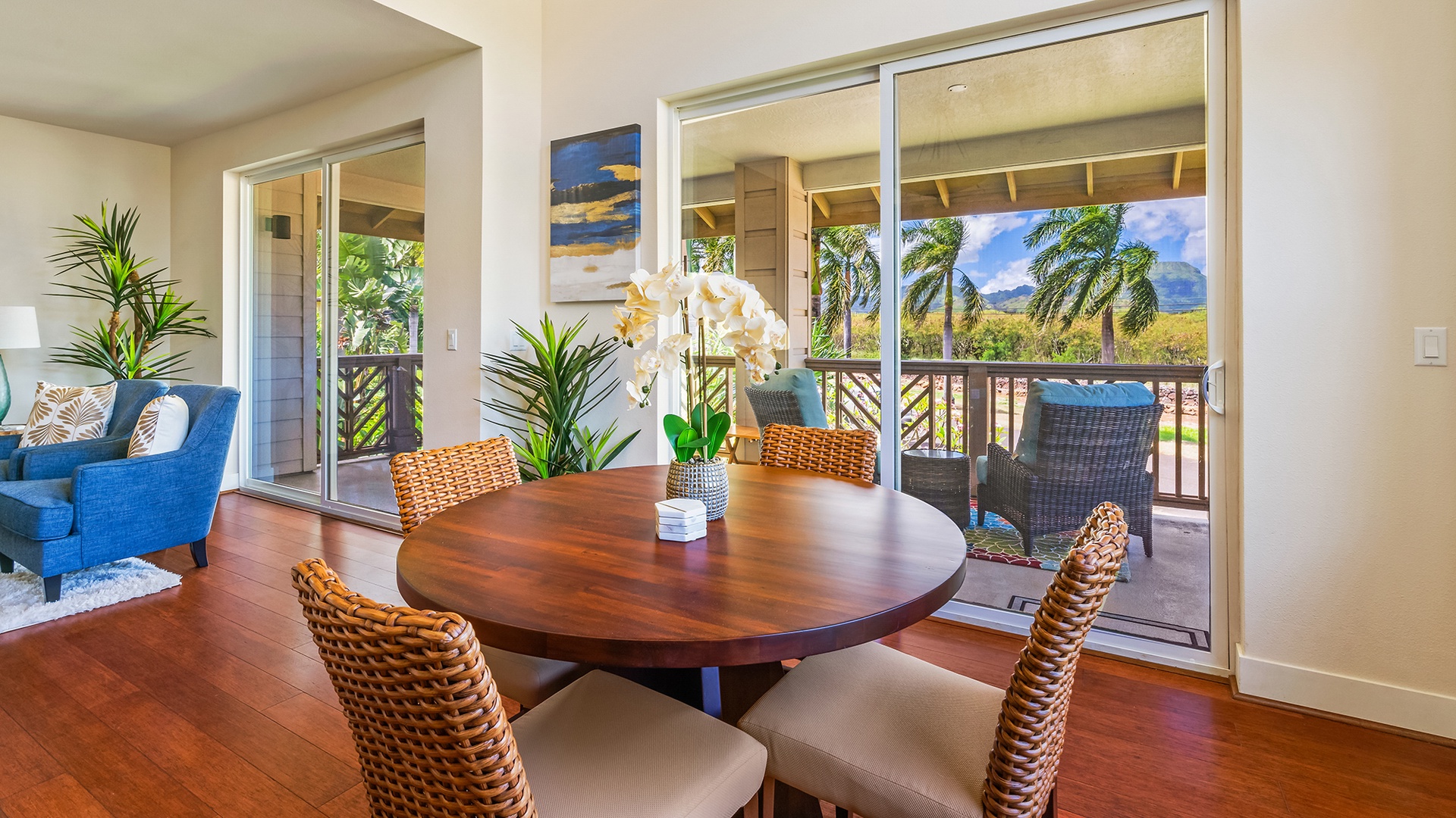 Pili Mai Resort at Poipu #15I - Dining Room & Lanai View - Parrish Kauai