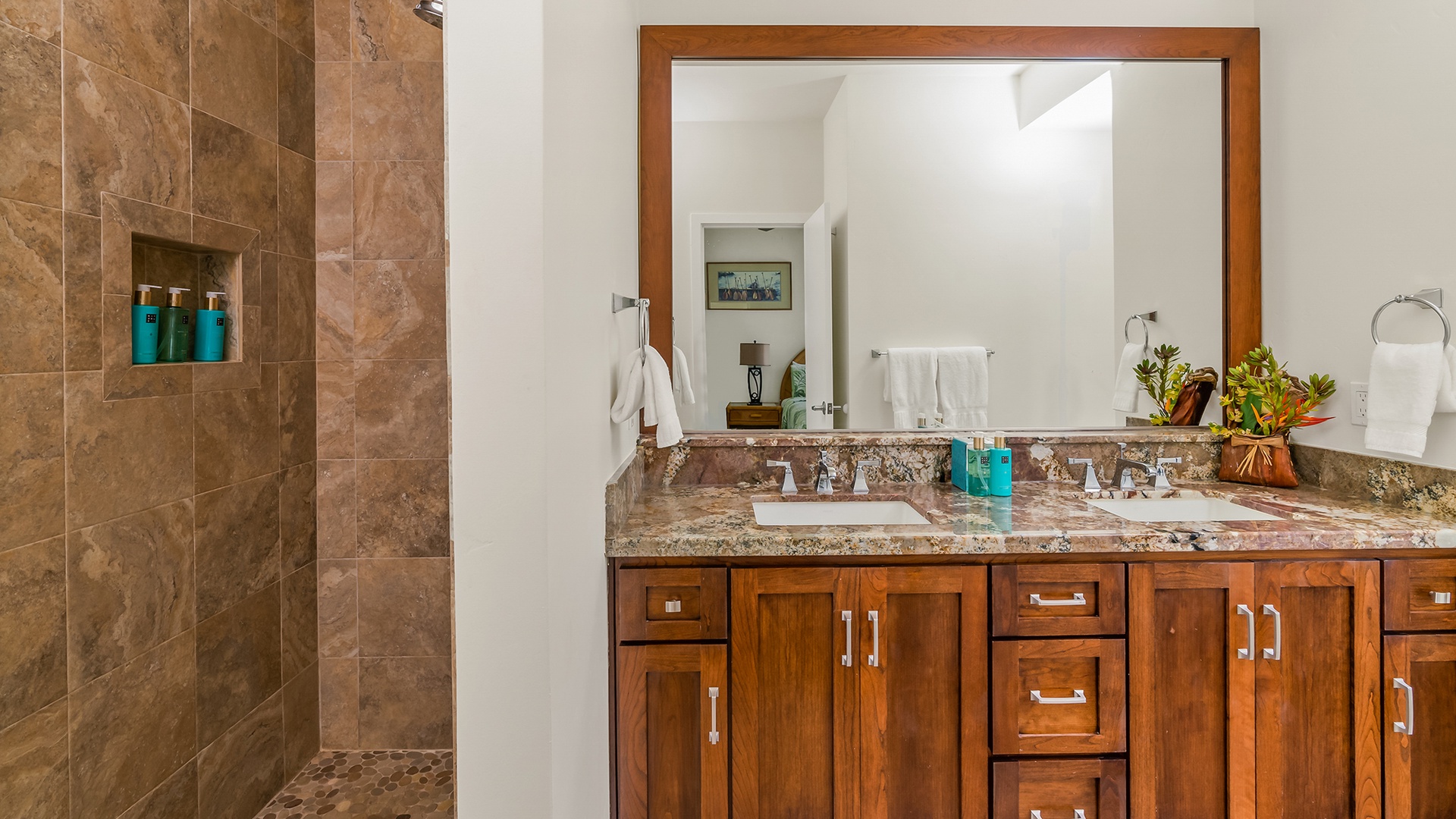 Poipu Sands at Poipu Kai Resort #324 - Second Guest Bedroom Suite Bath & Shower - Parrish Kauai