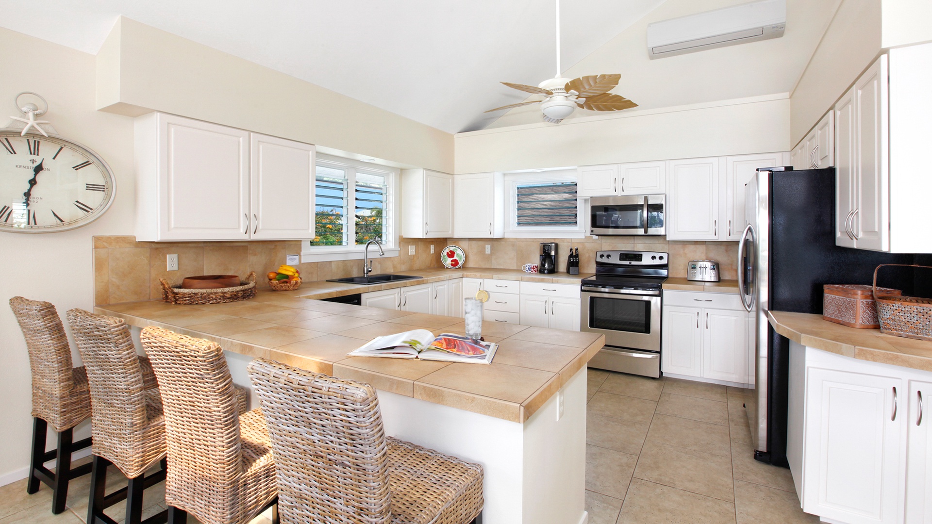 Baby Beach Hale at Poipu - Kitchen & Breakfast Bar - Parrish Kauai