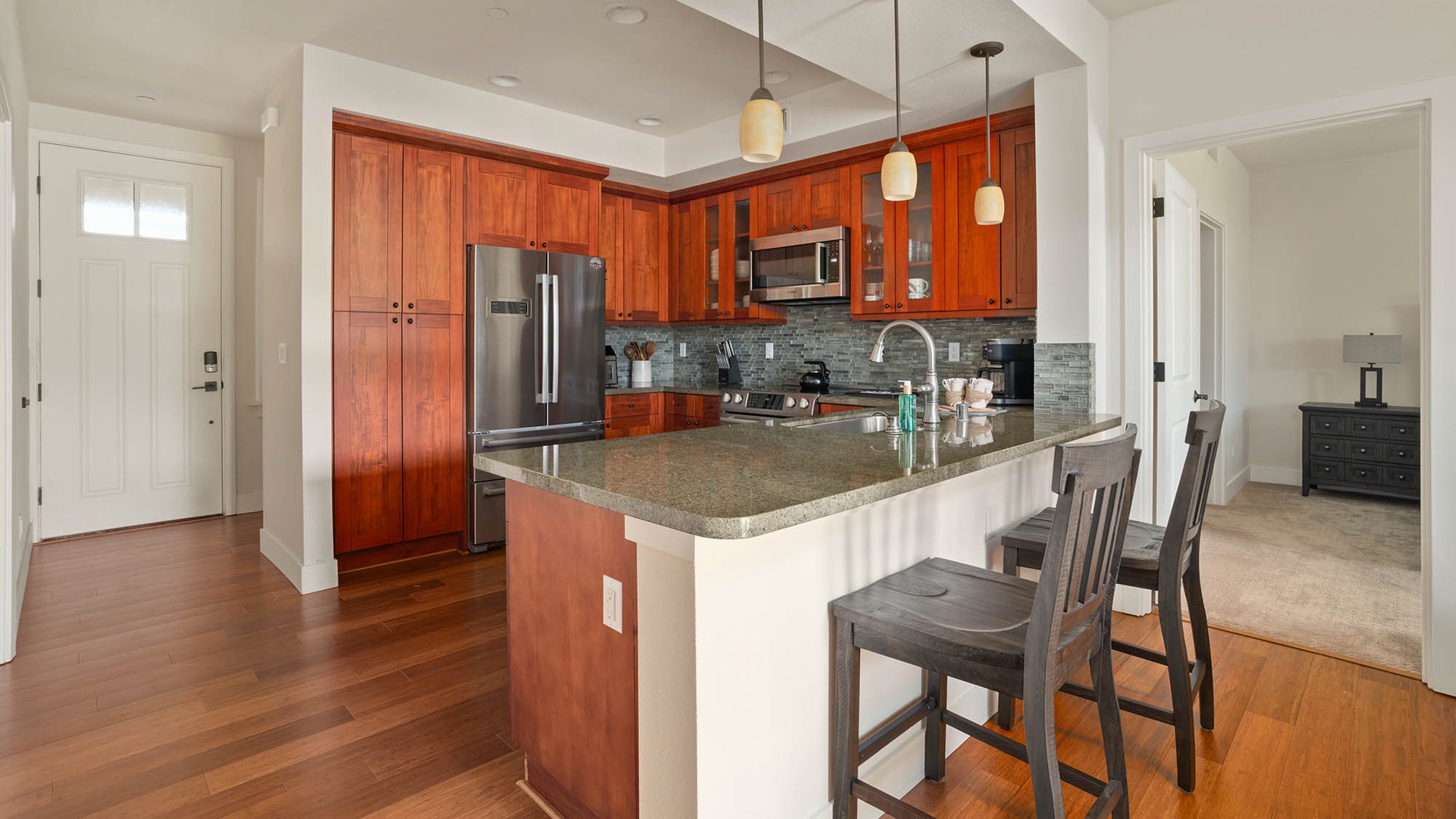 Pili Mai Resort at Poipu #3F - Kitchen & Entry - Parrish Kauai