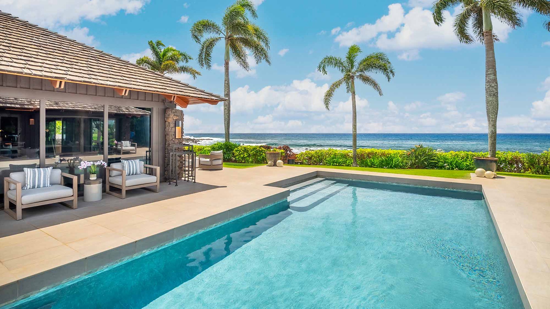 Hale Luana - Oceanfront Swimming Pool - Parrish Kauai