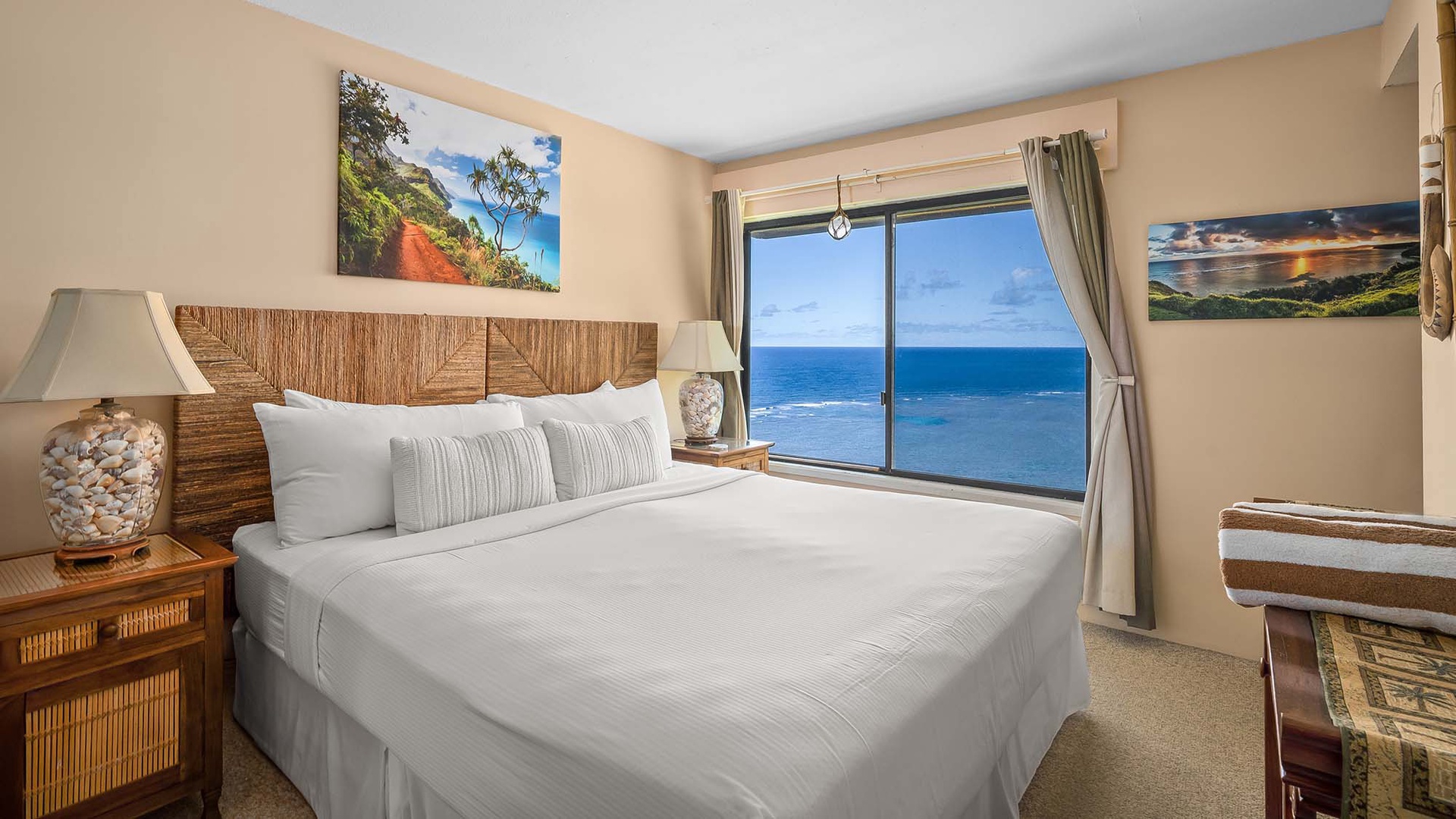 Sealodge at Princeville #E3 - Oceanfront Master Bedroom - Parrish Kauai