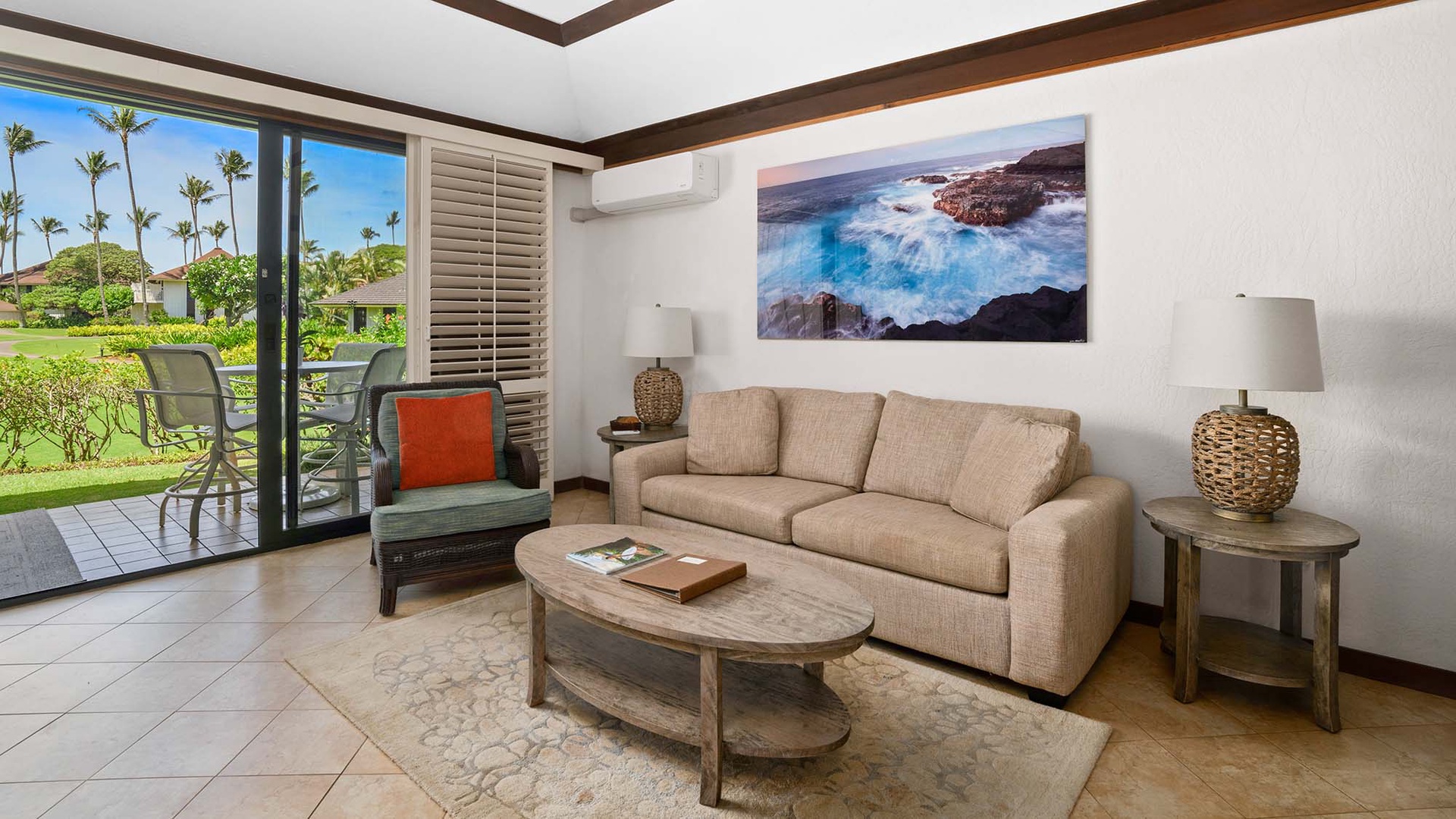 Kiahuna Plantation #31 - Living Room & Lanai - Parrish Kauai