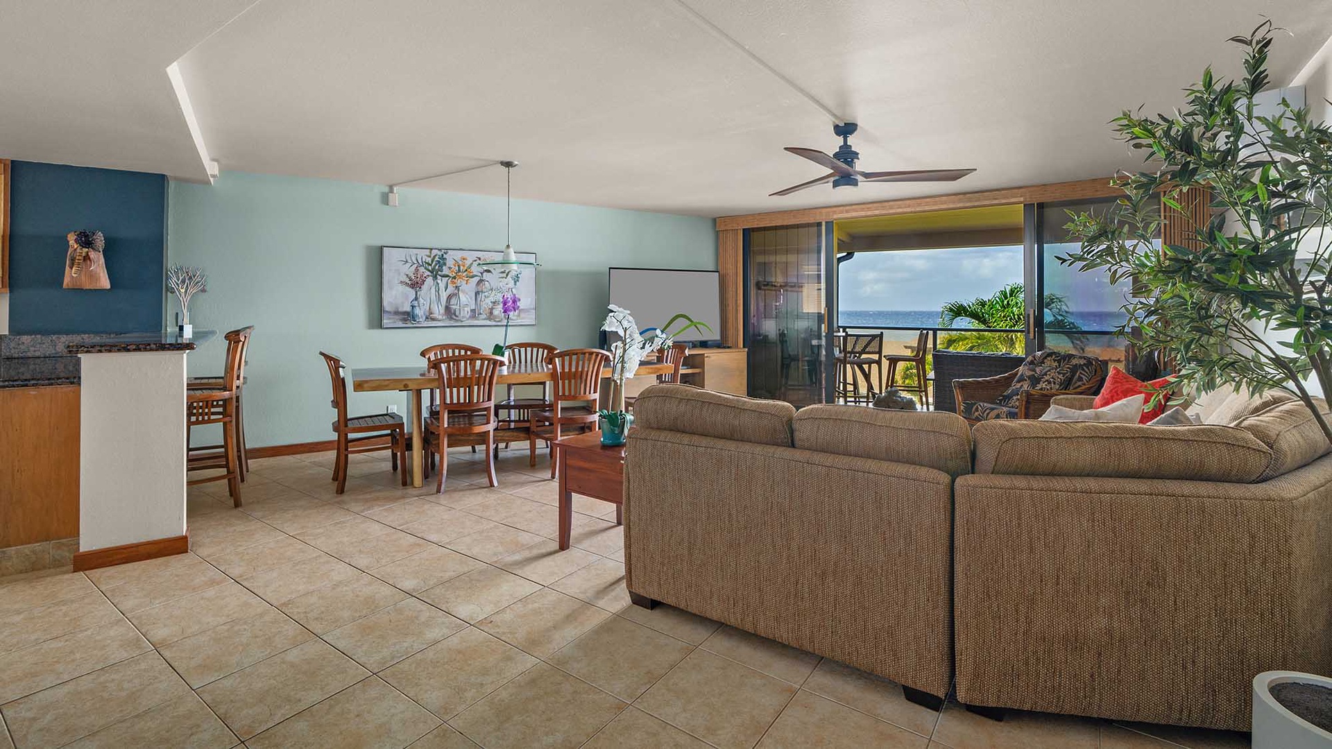 Makahuena at Poipu #2305 - Spacious Ocean View Living Great Room - Parrish Kauai