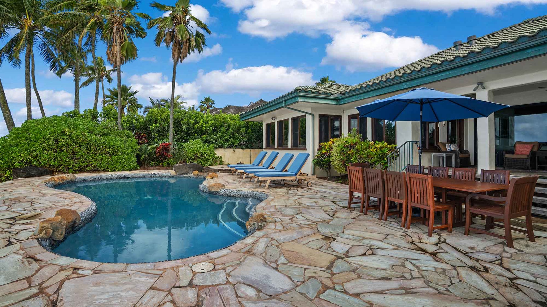 Kauai Kai at Kukuiula Bay - Oceanfront Backyard Pool & Lounging Deck - Parrish Kauai
