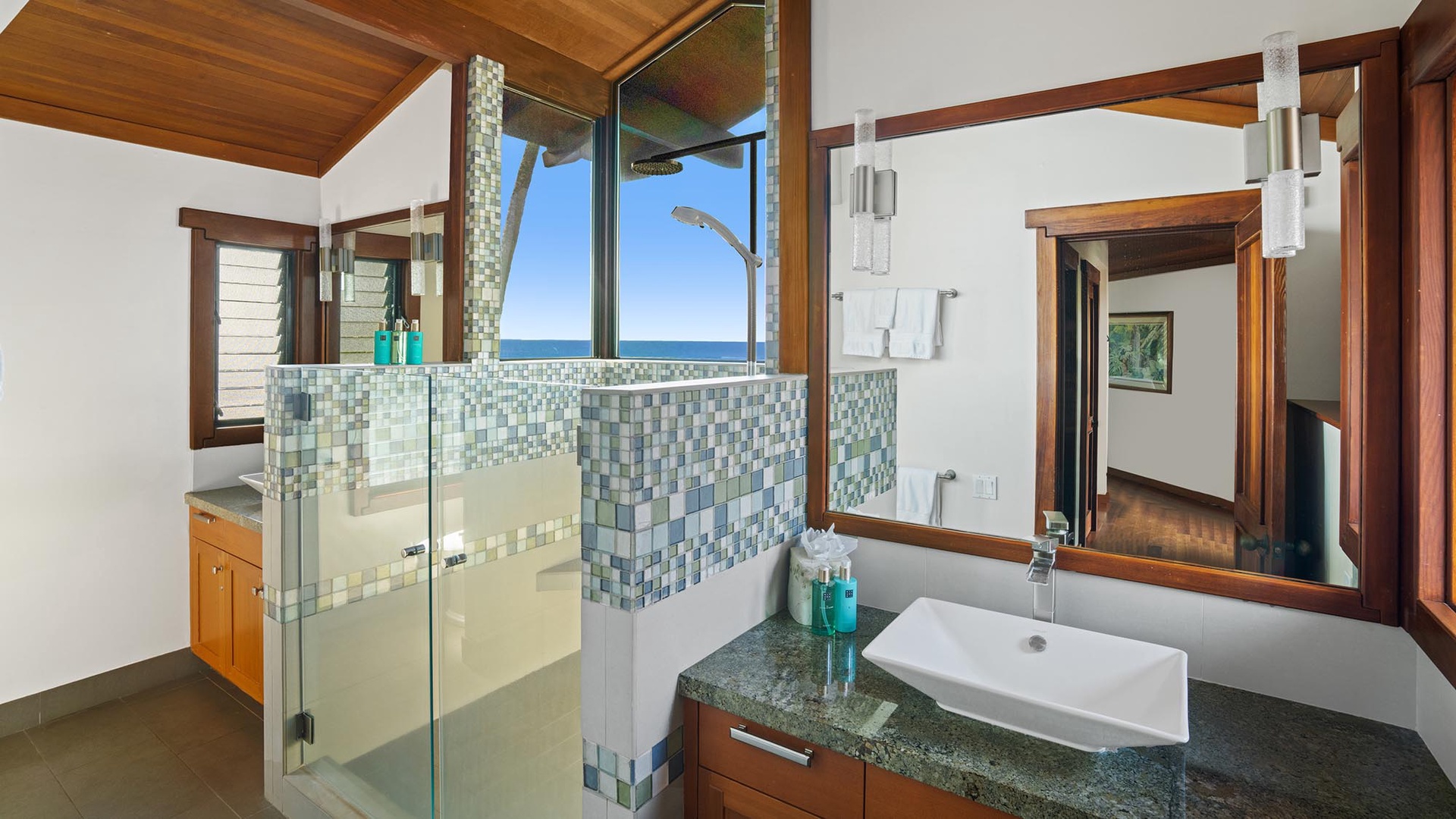 Sunset Makai Hale at Poipu - Upper Primary Bedroom Suite Bath - Parrish Kauai