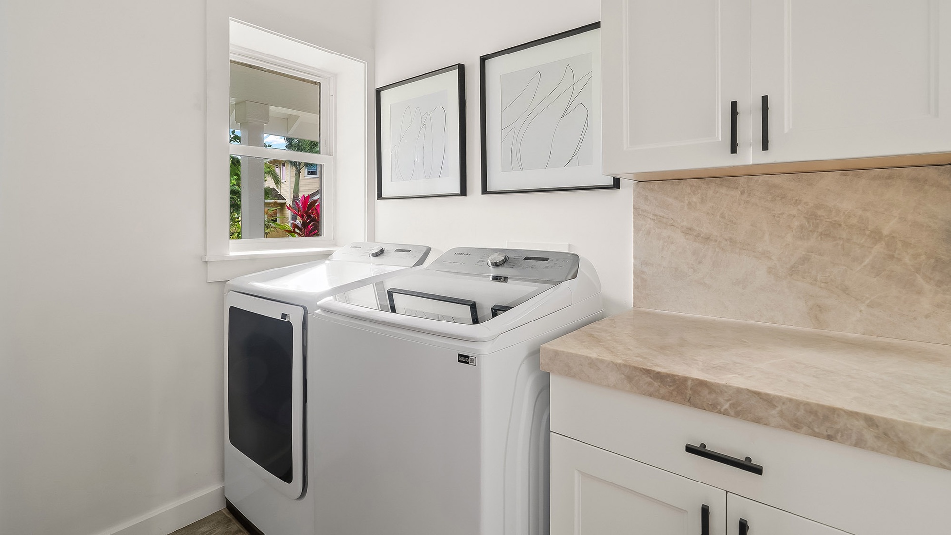 Your own dedicated laundry room makes packing light and staying fresh effortless, with modern machines and plenty of counter space for folding.