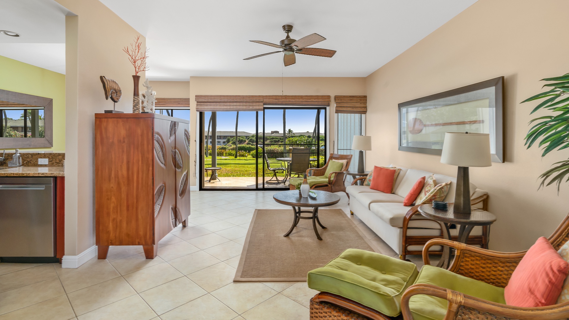 Poipu Sands at Poipu Kai Resort #215 - Living Room - Parrish Kauai