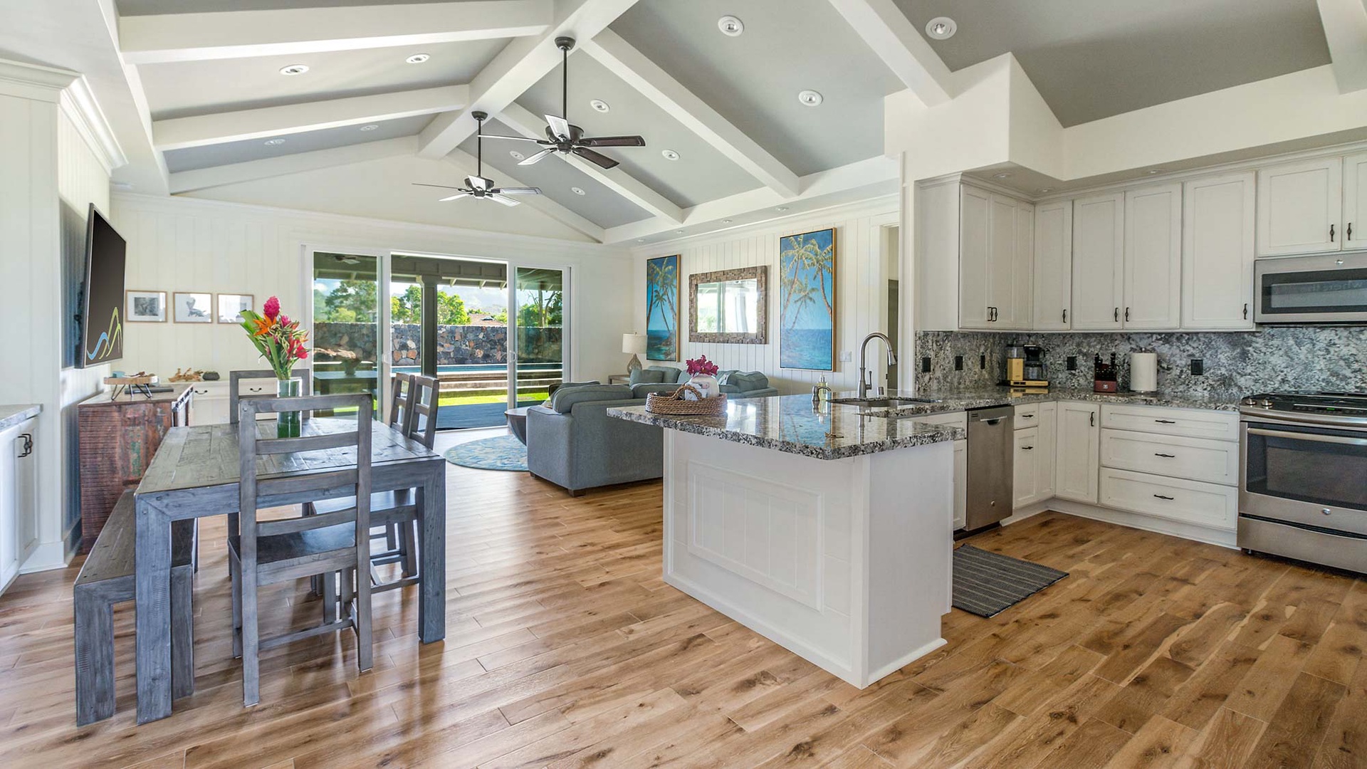 Hale Hiwa Hiwa - Spacious Living & Dining Great Room - Parrish Kauai