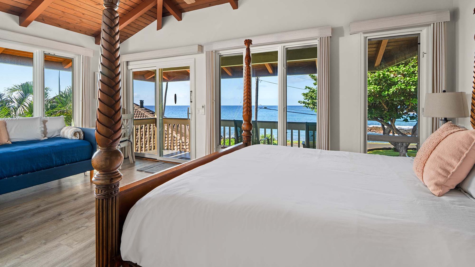 Honu Kai Villas #2 - Primary Bedroom Suite View - Parrish Kauai