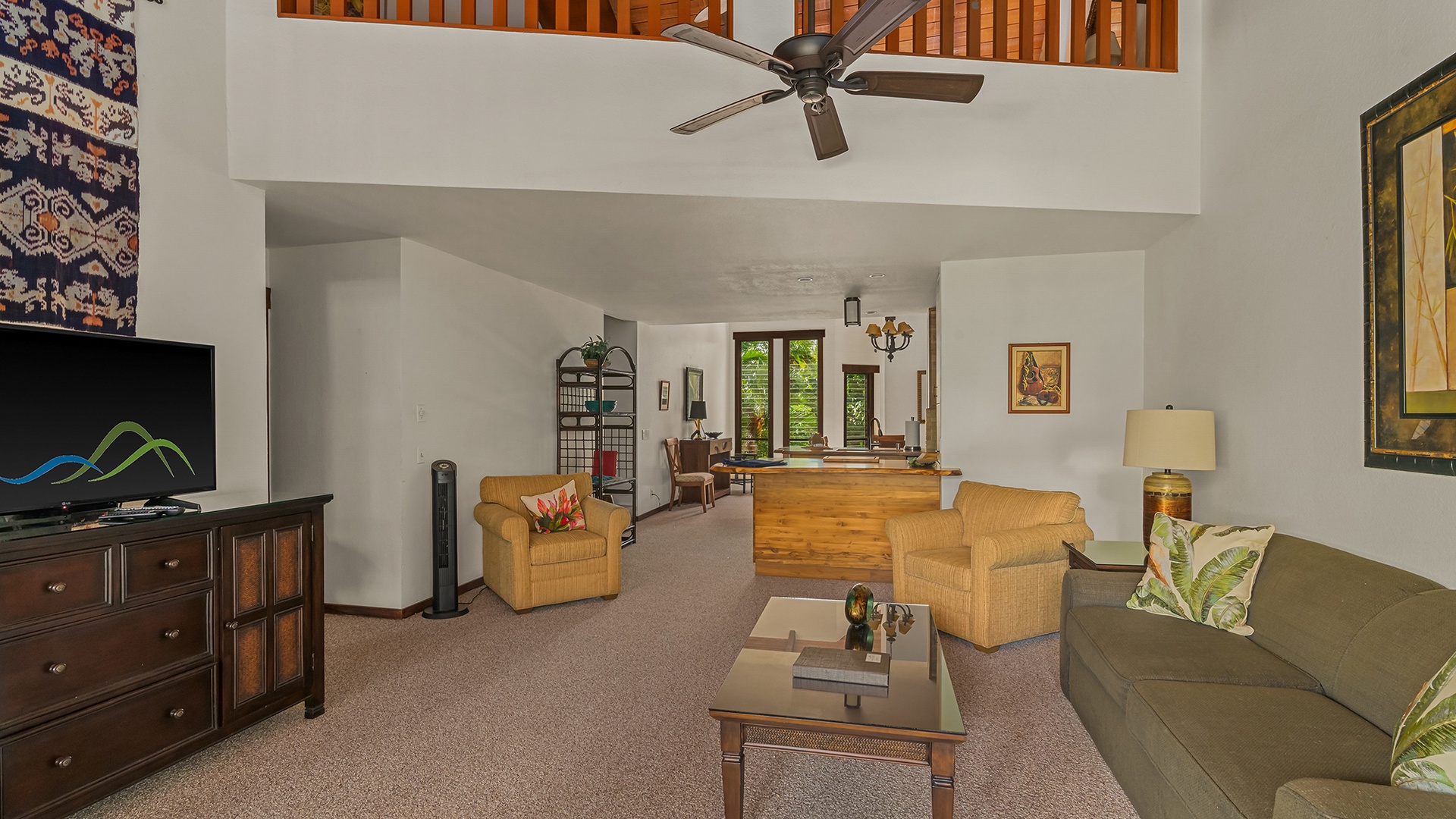 Waikomo Stream Villas #431 - Living Great Room - Parrish Kauai