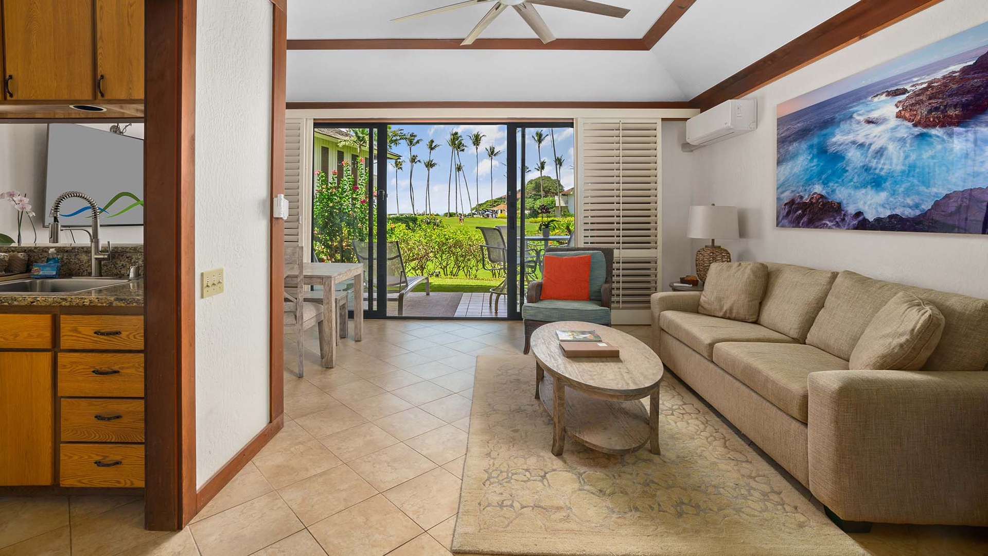 Kiahuna Plantation #31 - Living Room - Parrish Kauai