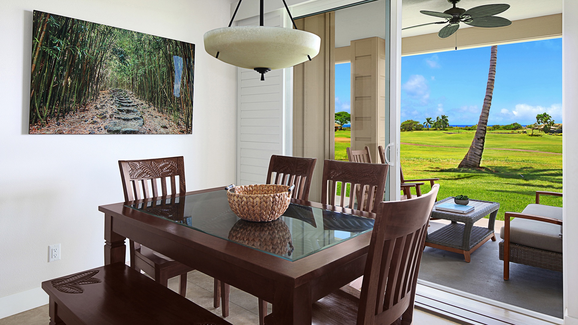 Pili Mai Resort at Poipu #08F - Dining Room & Lanai Ocean View - Parrish Kauai