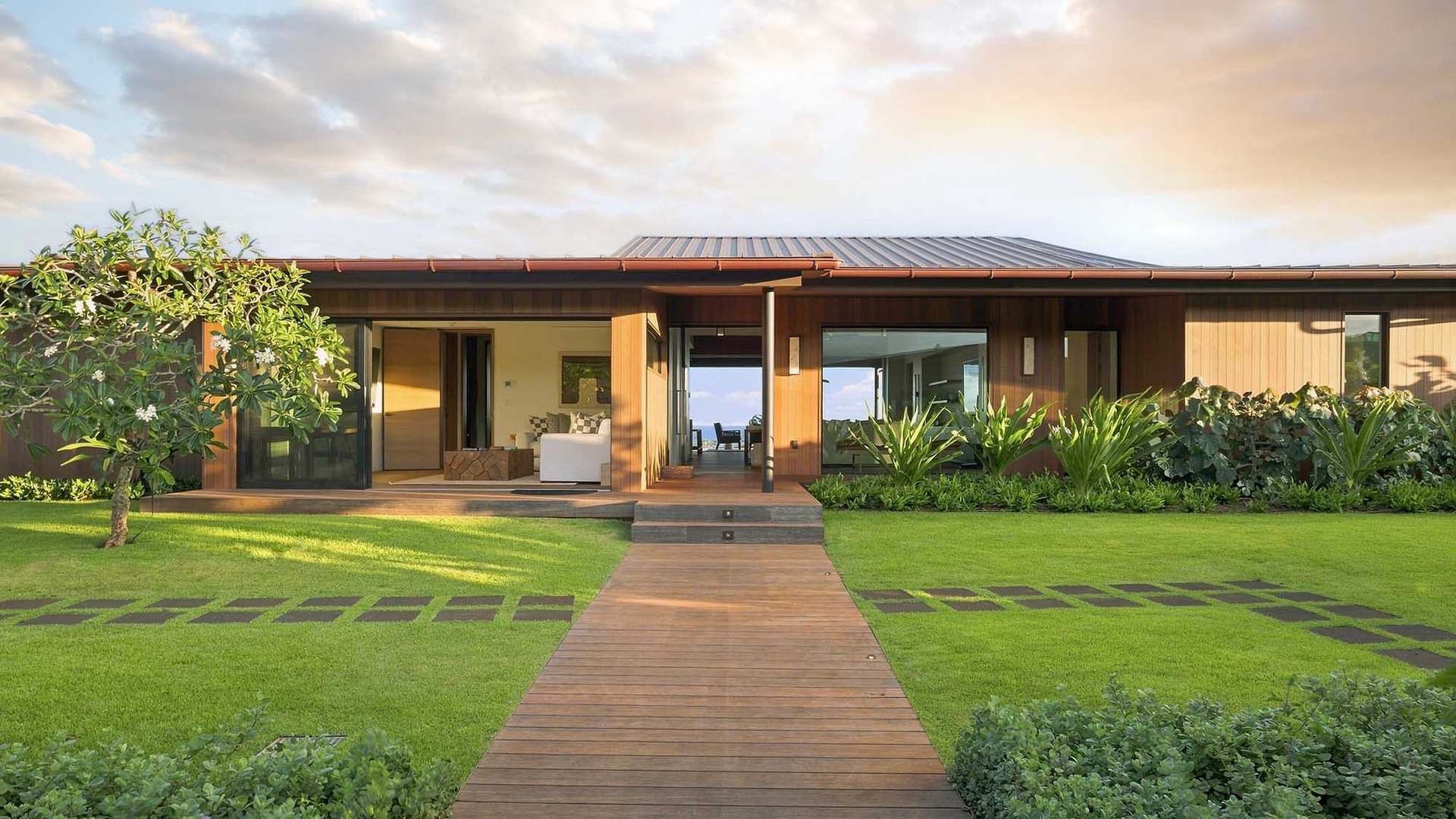 Kukuiula Kahela Villa #51 - Private Front Entry Courtyard - Parrish Kauai