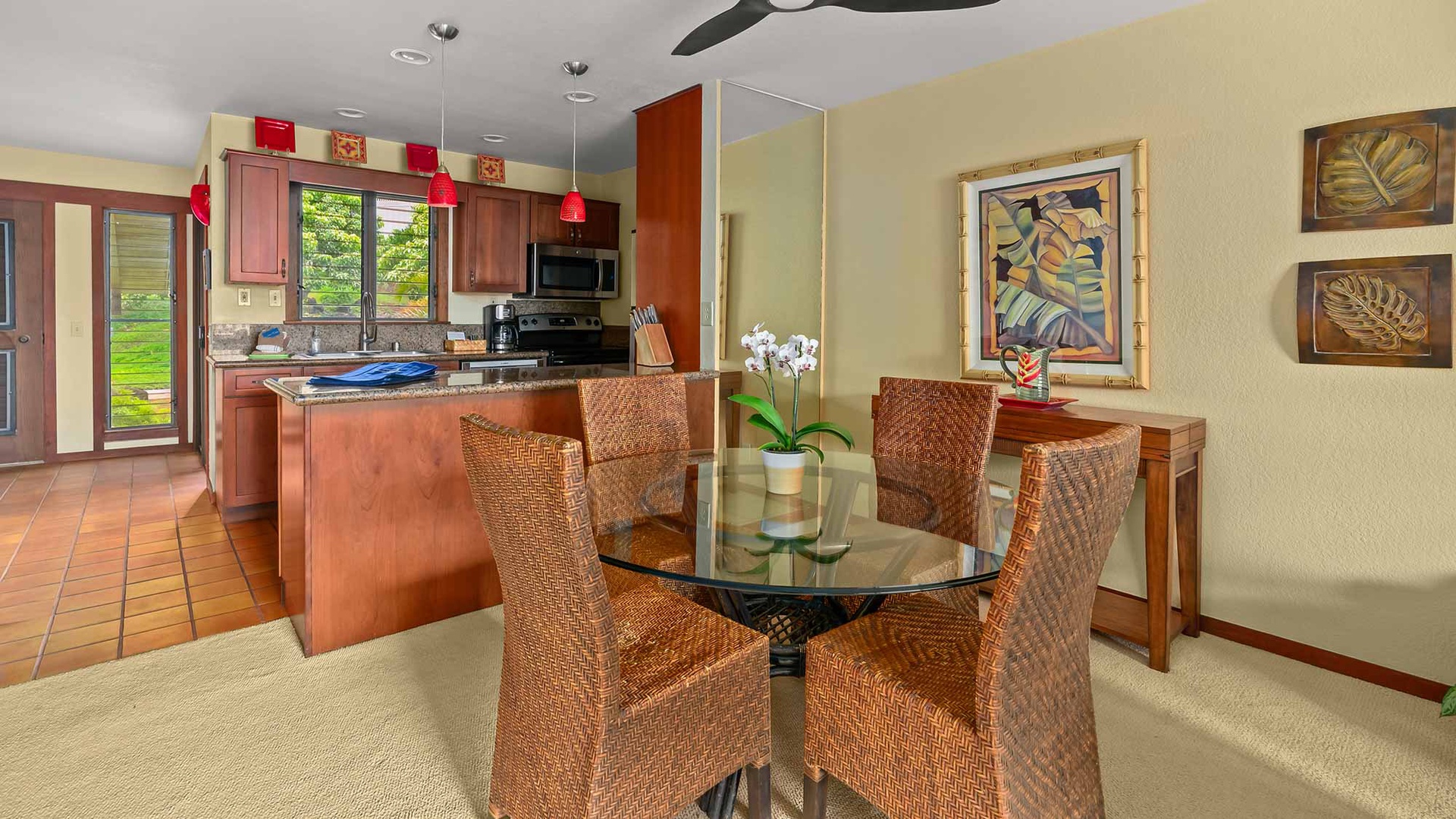 Nihi Kai Villas at Poipu #501 - Dining Room, Kitchen & Entry - Parrish Kauai
