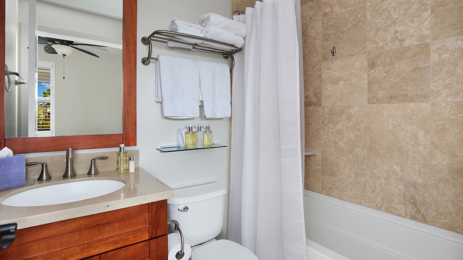 Pili Mai Resort at Poipu #08F - Second Guest Bedroom Bath - Parrish Kauai