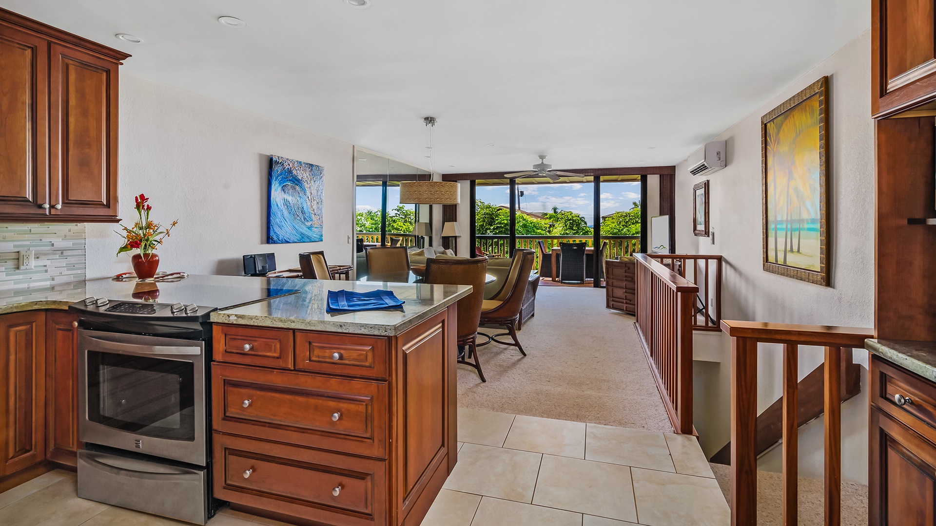 Nihi Kai Villas at Poipu #505 - Kitchen & Great Room Entry- Parrish Kauai