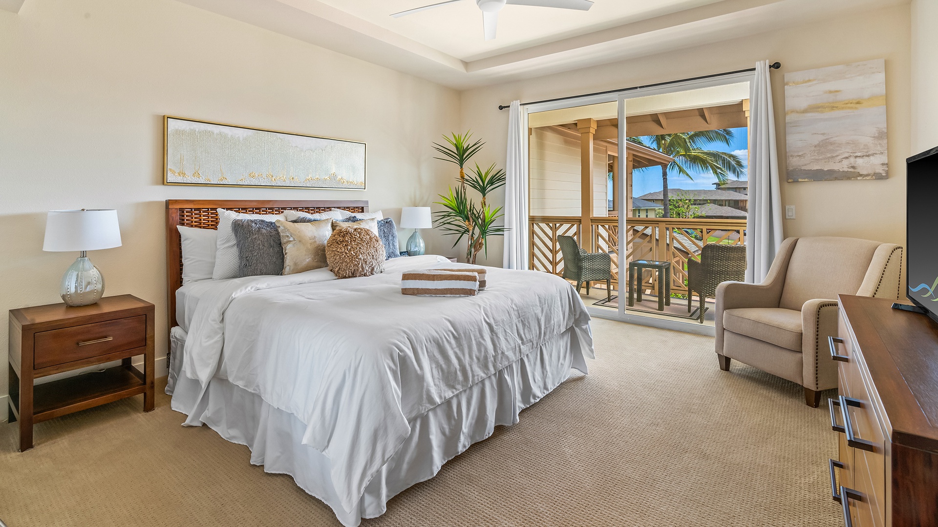 Pili Mai Resort at Poipu #15I - Master Bedroom Suite & Lanai - Parrish Kauai