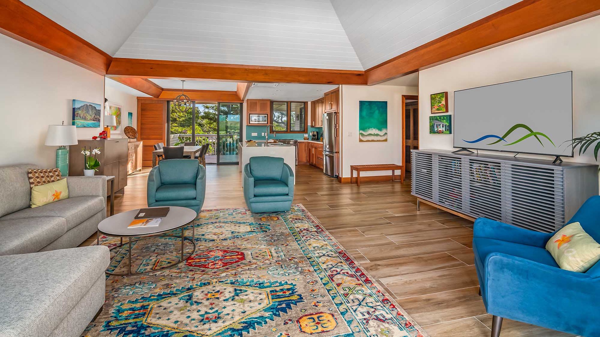 Poipu Kapili Resort #43 - Living Great Room - Parrish Kauai