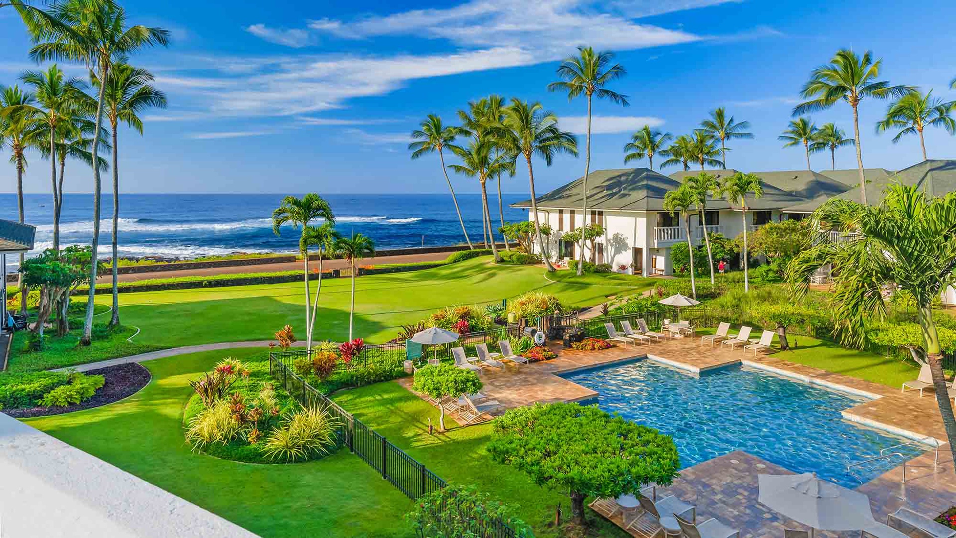 Poipu Kapili Resort #43 - Ocean & Resort Penthouse Lanai View - Parrish Kauai