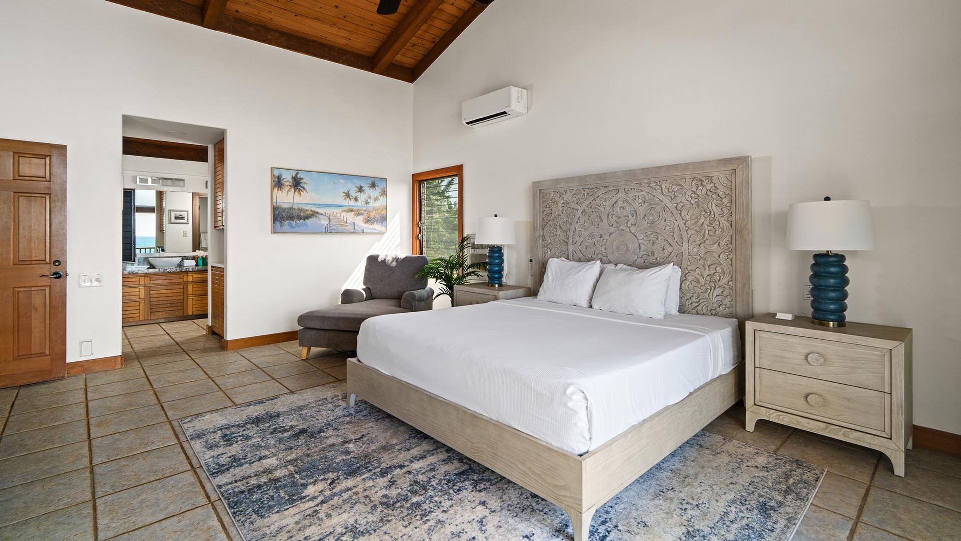 Hale Hokuu Too at Kukuiula Bay - Upper Level Primary Bedroom Suite & Bath - Parrish Kauai