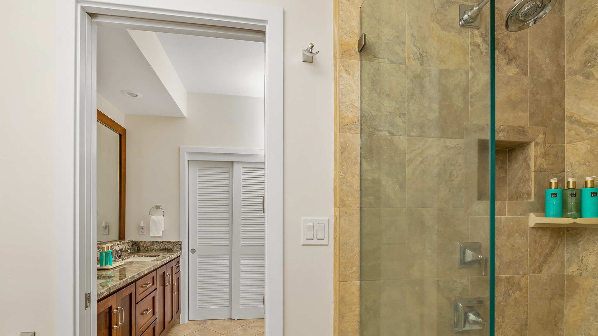 Poipu Sands at Poipu Kai Resort #324 - Master Bedroom Suite Bath & Shower - Parrish Kauai