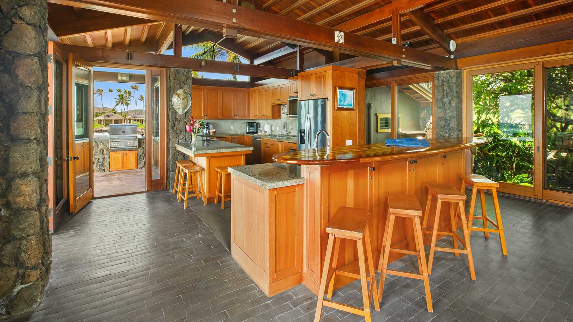 Sunset Makai Hale at Poipu - Kitchen & Bar - Parrish Kauai