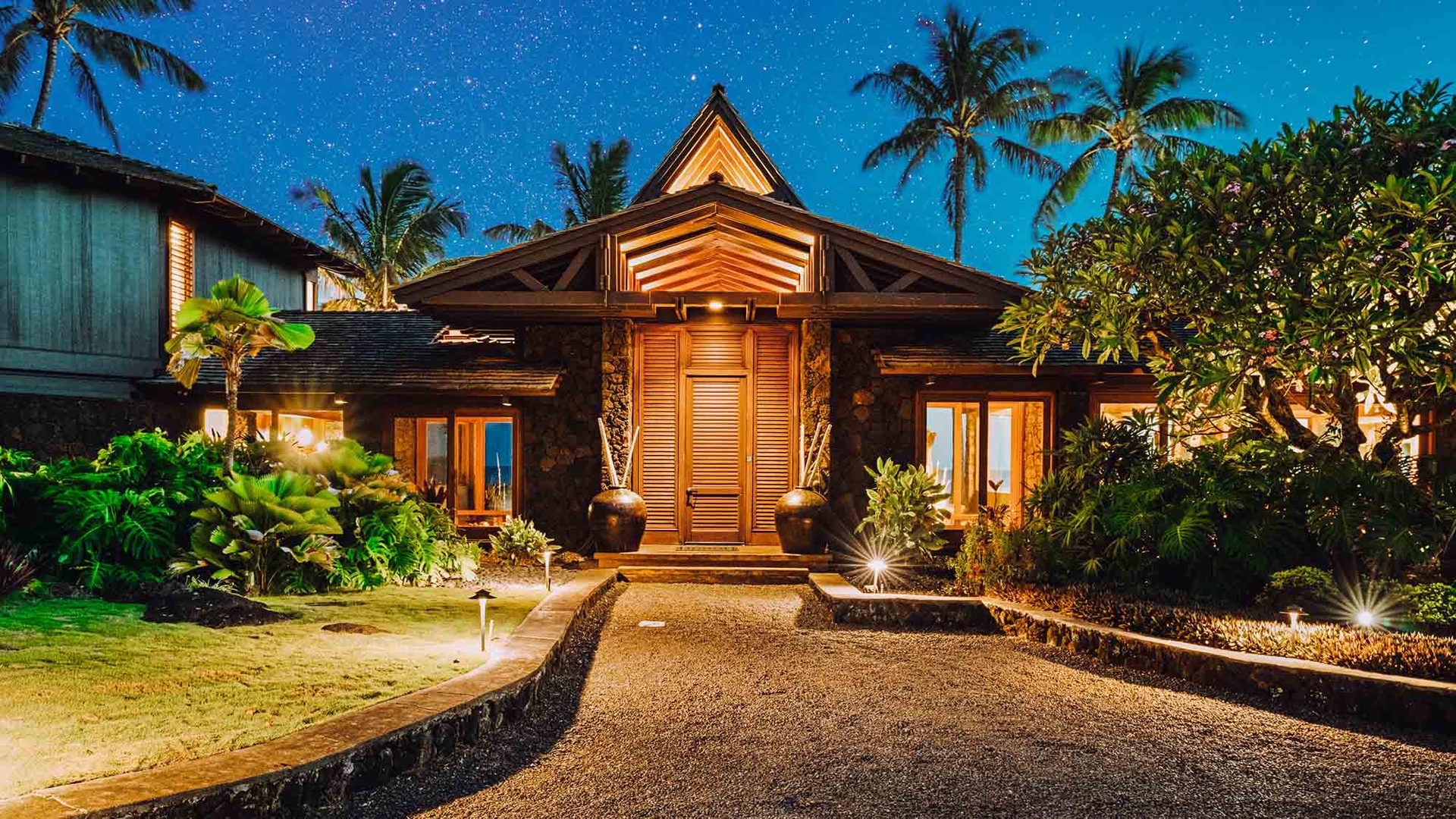 Sunset Makai Hale at Poipu - Night-Time Lights - Parrish Kauai