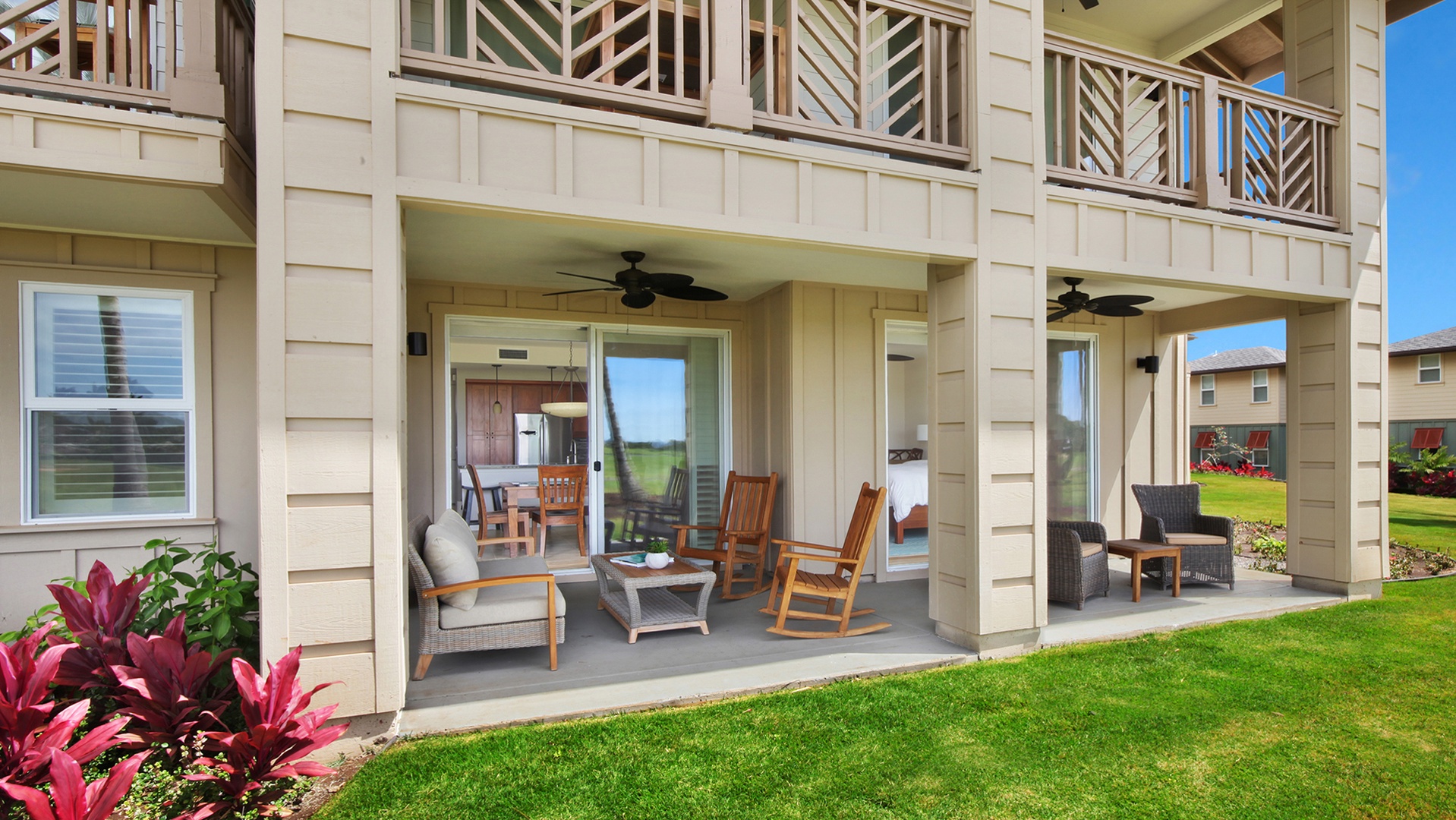 Pili Mai Resort at Poipu #08F - Covered Lounging Lanai - Parrish Kauai