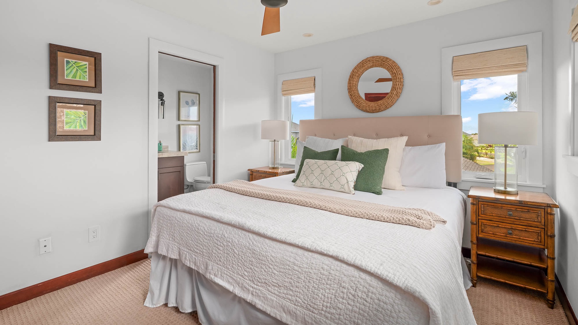 Kolepa Hale at Wainani - Second Bedroom Suite & Bath - Parrish Kauai